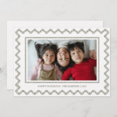 クロスステッチ枠ハッピーホリデーズクリスマスカード シーズンカード (正面/裏面)