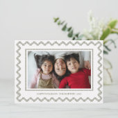 クロスステッチ枠ハッピーホリデーズクリスマスカード シーズンカード (スタンド正面)