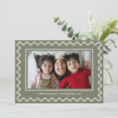 クロスステッチ枠ハッピーホリデーズクリスマスカード シーズンカード (スタンド正面)