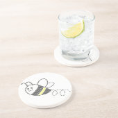 クロスステッチ パターン 印刷 かわいい 蜜蜂 コースター (側面)