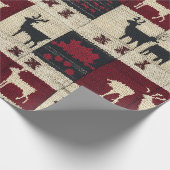 クロスステッ素朴チ・パッチワーク | フォークホリデーモチーフ ラッピングペーパー (角)