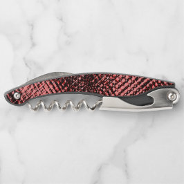 クロスストリークと桃またはサーモンの汚れ ソムリエナイフ