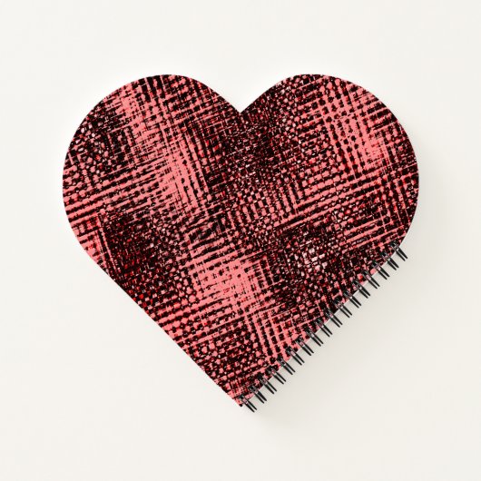 クロスストリークと桃またはサーモンの汚れ ノートブック (裏面)