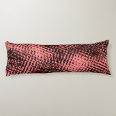 クロスストリークと桃またはサーモンの汚れ ボディピロー (裏面)