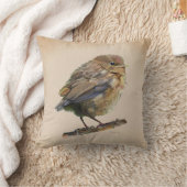 クロスズメの幼鳥 クッション (ブランケット)