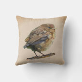 クロスズメの幼鳥 クッション (裏面)