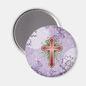 クロスソフトノブ赤無地の帯 マグネット (正面/裏面)