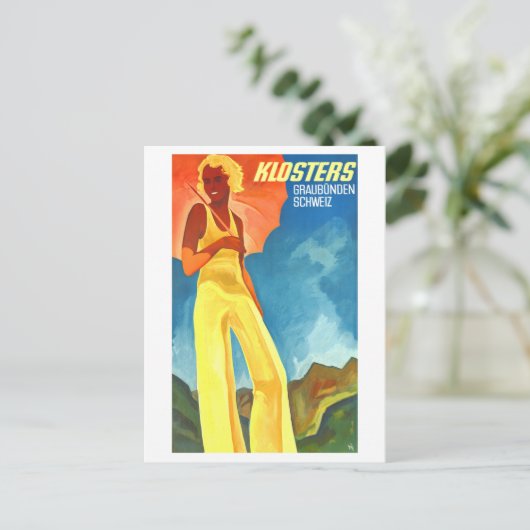 クロスターズグラウヌンデンスイスヴィンテージ ポストカード (スタンド正面)