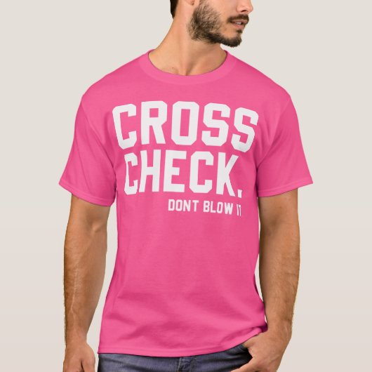 クロスチェック。Don 吹 It - おもしろい Flight Attendan Tシャツ (正面)