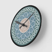 クロステッチスカンジナビア北欧ニットの壁時計 ラウンド壁時計 (傾斜)