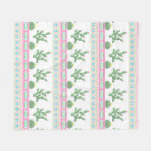 クロステッチトライバル刺繍クロステッチメキシコ フリースブランケット (正面(横))