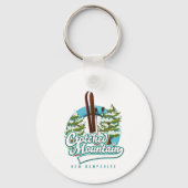 クロステッドマウンテンのニューハンプシャースキーロゴ キーホルダー (裏面)