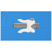 クロステーブルクロス家庭リネンブルー背景 テーブルクロス (正面(横))