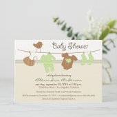 クロステ男女兼用ラインベビーシャワー招待状 招待状 (スタンド正面)