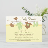 クロステ男女兼用ラインベビーシャワー招待状 招待状 (スタンド正面)