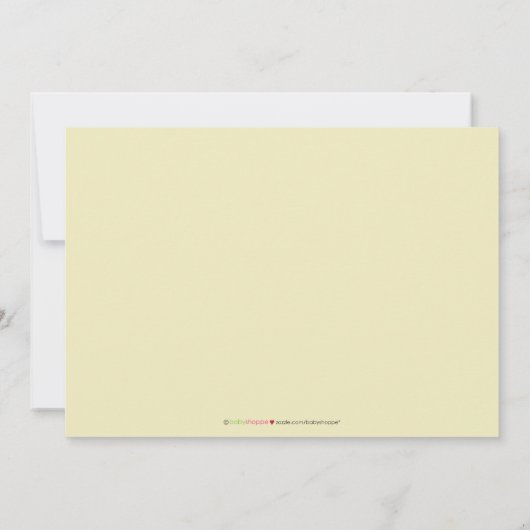 クロステ男女兼用ラインベビーシャワー招待状 招待状 (裏面)