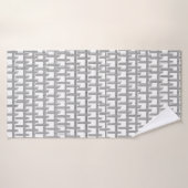 クロスデザイン付きバスユニークタオル バスタオル (バスタオル)