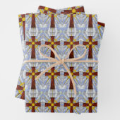 クロスデザイン、19インチx 29インチラッピング紙シート ラッピングペーパーシート (インサイチュ)