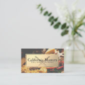 クロストナイフ | 金ゴールド金属 | テーブルの食べ物 名刺 (スタンド正面)