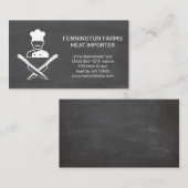 クロストナイフ |黒板の背景 名刺 (正面/裏面)