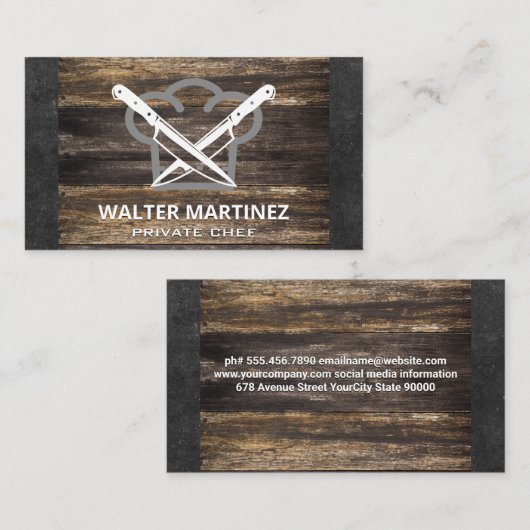 クロストナイフ | Chef Hat 名刺 (正面/裏面)