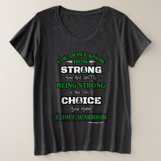 クロストリジウム・ディフィシル感染症/治療選択 プラスサイズTシャツ (デザイン正面)