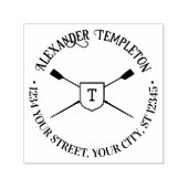 クロストローイングブレードモノグラム名差出人住所 セルフインキングスタンプ (デザイン)