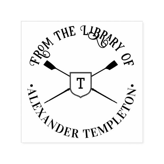 クロストローイングブレードMonogramライブラリ書名 セルフインキングスタンプ (デザイン)