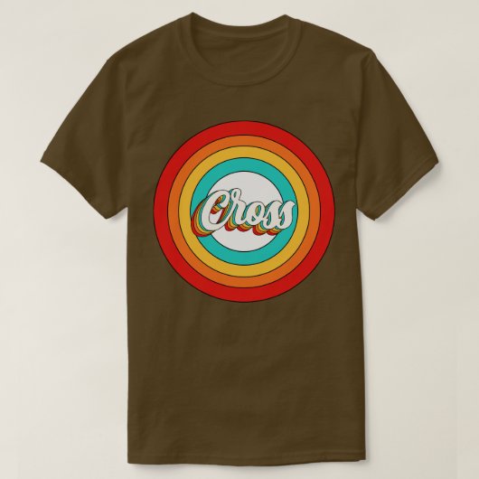 クロスネームシャツヴィンテージクロスサークル Tシャツ (デザイン正面)