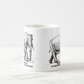 クロスハッチの象 コーヒーマグカップ (中央)