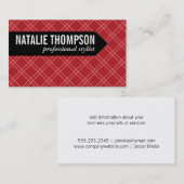 クロスハッチングパターン |赤 名刺 (正面/裏面)