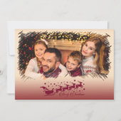 クロスハモダンッチメリークリスマスフレーム写真 シーズンカード (正面)