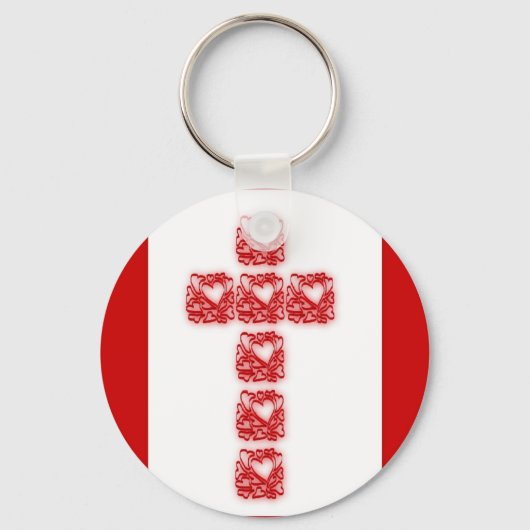 クロスハートキーチェーン キーホルダー (正面)