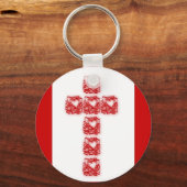 クロスハートキーチェーン キーホルダー (正面)