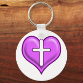 クロスハートロゴデザイン キーホルダー (正面)