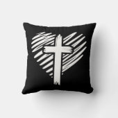 クロスハート付き装飾用クッション クッション (裏面)