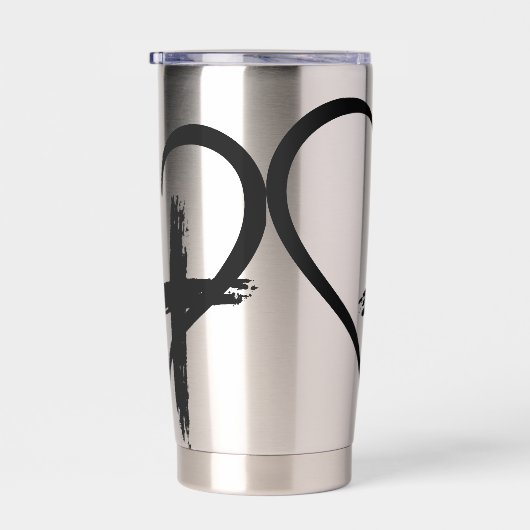 クロスハート記号 保温保冷タンブラー (右面)