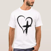 クロスハート記号Tシャツ Tシャツ (正面)