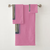 クロスバスルーム用タオルの背景（ピンク） バスタオルセット (インサイチュ)