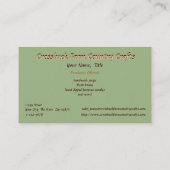 クロスバックファームの名刺2 名刺 (裏面)