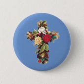 クロスバラ 缶バッジ (正面)