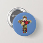 クロスバラ 缶バッジ (正面&裏面)