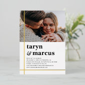 クロスパスFOILウェディング日付カードを保存 箔招待状 (立ち正面)