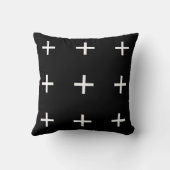 クロスパターン白黒 クッション (裏面)