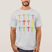 クロスパターン（の模様が）あるズ Tシャツ (正面)
