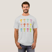 クロスパターン（の模様が）あるズ Tシャツ (正面フル)