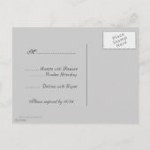 クロスパターンRSVP白黒クロスポストカード インビテーションポストカード (裏面)