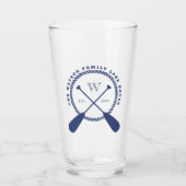 クロスパドルレイクハウスファミリー名を追加 タンブラーグラス (正面)