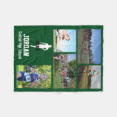 クロスパーソナライズされたカントリー走の写真コラージュ フリースブランケット (正面(横))