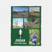 クロスパーソナライズされたカントリー走の写真コラージュ フリースブランケット (正面)